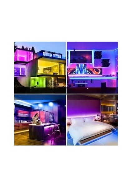 Dükkan 5 Metre Rgb Şerit LED Kumandalı 44 Tuşlu 20 Renk Rgb Şerit Işık Aydınlatma