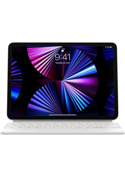 Magic Keyboard: 11 Inç Apple iPad Pro ve Apple iPad Air (4. ve 5. Nesil) Için Apple iPad Klavyesi ve Kılıfı, Harika Yazma Deneyimi, Yerleşik Trackpad, Arapça - Beyaz