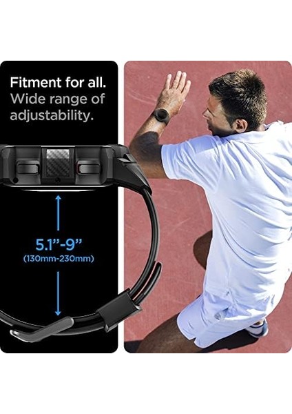 Samsung Galaxy Watch 4 Classic (46MM) ile Uyumlu Kılıf & Kordon Rugged Armor Pro Black - ACS03832