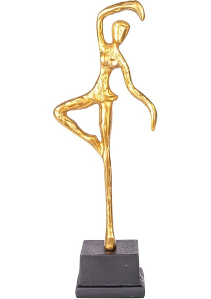 Metal Biblo Balerin Gold-Siyah 11 x 7 x 30 cm .