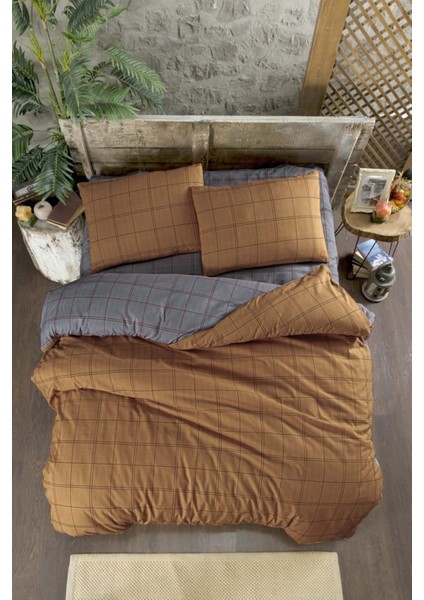 Bonita Nevresim Takımı Çift Kişilik 4 Parça 200X220 (Kahverengi/çift Kişilik)