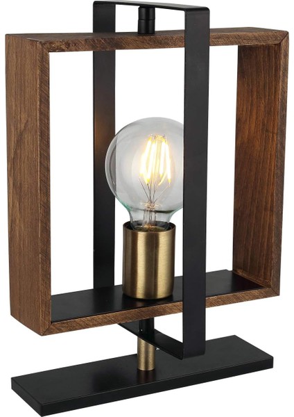 Karo Eskitme Siyah Boyalı Masa Lambası 1 x E27