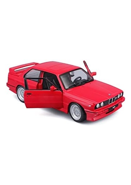 1988 Bmw 3 Series M3 (E30) 1:24 Model Araba - Kırmızı, Detaylı ve Koleksiyonluk Mini Maket