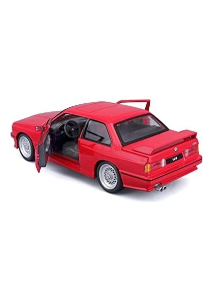 1988 Bmw 3 Series M3 (E30) 1:24 Model Araba - Kırmızı, Detaylı ve Koleksiyonluk Mini Maket