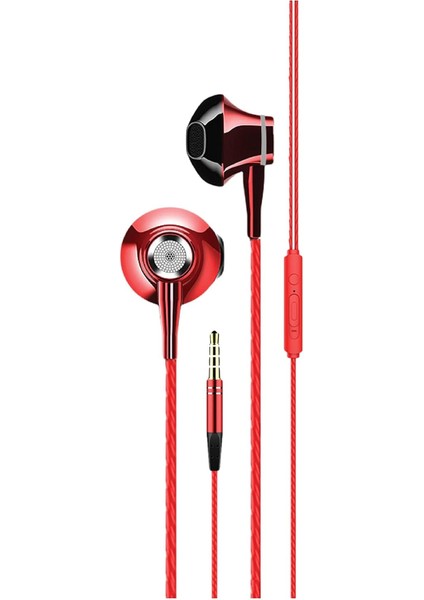 SX106 Kulakiçi 3.5mm Kulaklık Kırmızı
