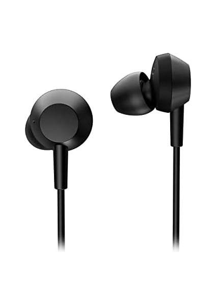 TAE5008BK/00 Mikrofonlu Kulak Içi Kulaklık | Hafif Kablolu Kulaklık | Usb-C Bağlantısı | 1,2 M Kablo | Inline Uzaktan Kumanda | 3 Boyut | Net Ses ve Güçlü Bas | Siyah