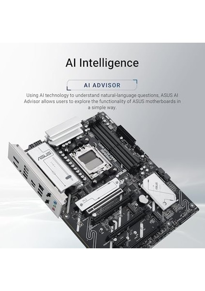 Prıme B840-PLUS Wıfı Amd B840 Am5 Ddr5 7600 Dp HDMI 3x M2 Usb3.2 Aura Rgb 2.5gbit Lan Atx Asus 5x Protectıon Iıı, Bıos Flashback Butonu