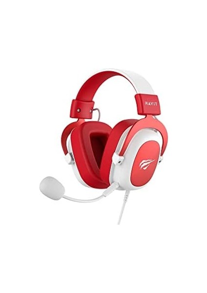 Kulaklık Havit HV-H2002D Kırmızı, Oyuncu, Mikrofonlu 53 mm Hoparlör, 3,5 mm Fiş: x box One ve Ps4 ile Uyumlu, Havıt, HV-H2002D Renk Kırmızı ve Beyaz, Kablolu, Tek Boyut