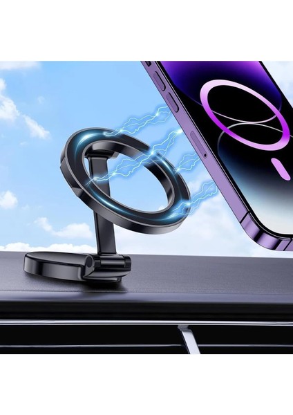 Manyetik Araç Içi Telefon Tutucu [güçlü Mıknatıslar] Titreşime Dayanıklı Magsafe ile Uyumlu Telefon Tutucu Araç Içi Telefon Tutucu Kompakt iPhone 11-15 Pro Max