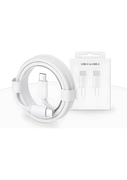 USB C Kablosu Esnek USB C - USB C Şarj Kablosu Pd 3.0 iPhone 15 Pro Max Galaxy S23 S22 S21 A54 Pixel 7 iPad Pro 12.9 iPad Mini 6/air 5 Vb. ile Uyumludur.