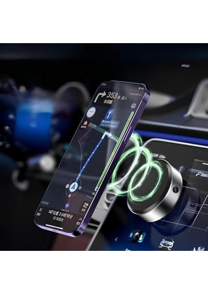 Manyetik Araç Içi Telefon Tutucu [güçlü Mıknatıslar] Titreşime Dayanıklı Magsafe ile Uyumlu Telefon Tutucu Vakumlu iPhone 16 15 14 13 12 11 Pro Max/plus Serileri ile Uyumlu