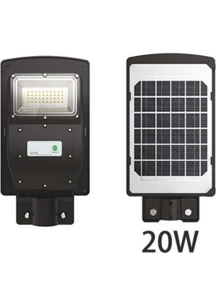 Güneş Panelli Bahçe Sokak Lambası Lityum Lifepo4 Pil Uzun Ömürlü Radar Hareket Sensörlü Solar Lamb Güneş Enerjili Lamba 20W Sensörlü Fener Aydınlatma Sltp