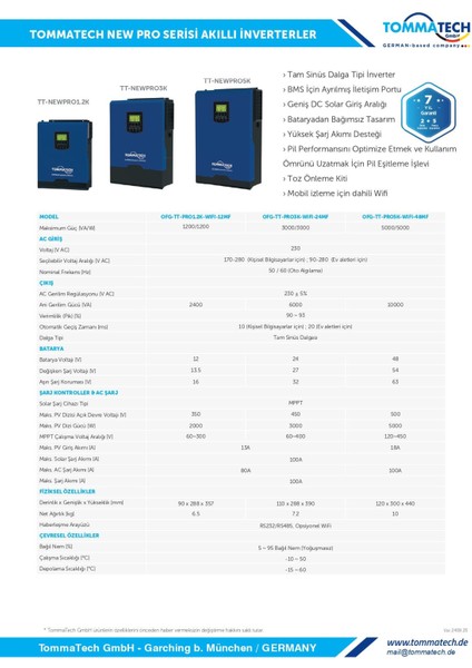 New Pro 5k 48V 1faz Akıllı Inverter