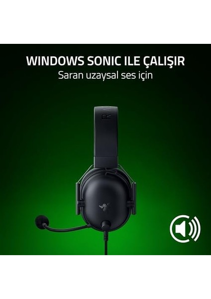 Blackshark V2 x ( x box) - x box S|x Konsolu Için Kablolu E-Spor Kulaklık (250G, Kardioid Mikrofon, 50MM Sürücüler, Pasif Gürültü Engelleme, 3,5mm Konektör) Siyah