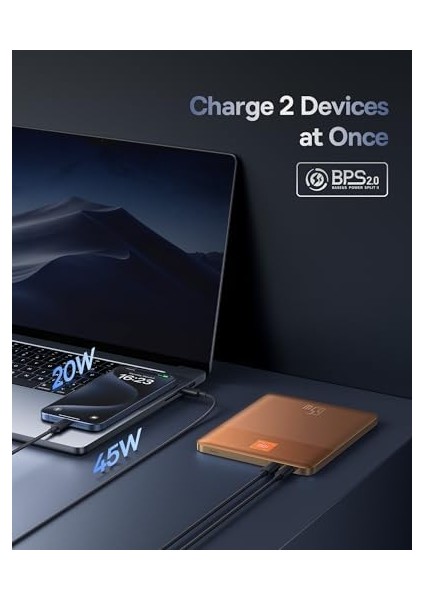 Blade2 12.000 Mah Digital Display Power Bank 65W-CANYON Coral