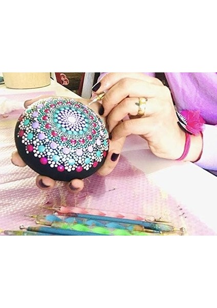 Fabric Dot Taş Görünümlü Ahşap 10 x 10 cm