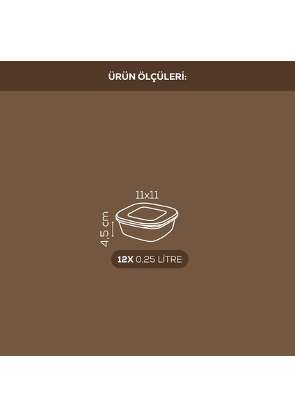 12'li Etiketli Lux Hava Geçirmez Erzak ve Baharat Saklama Kabı Seti 0,25 Lt Antrasit