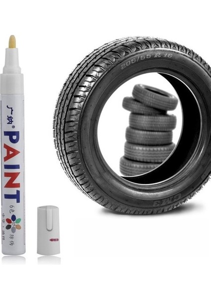Lastik Yazı Kalemi - Beyaz - 1 Adet