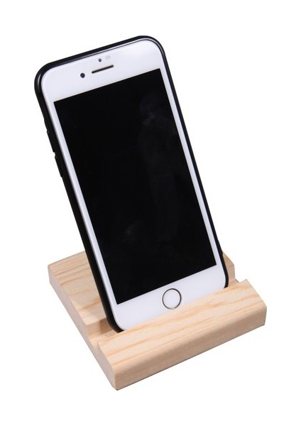 Tablet - Telefon Standı - Doğal Ahşap - 2 Adet