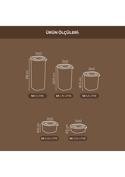 25'li Etiketli Hava Geçirmez Erzak ve Baharat Saklama Kabı Seti Antrasit fiyatları