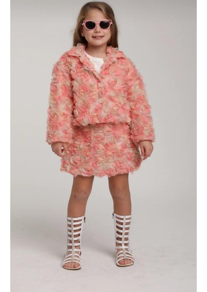 Kız Çocuk Şort Etekli Ceketli 2'li Takım