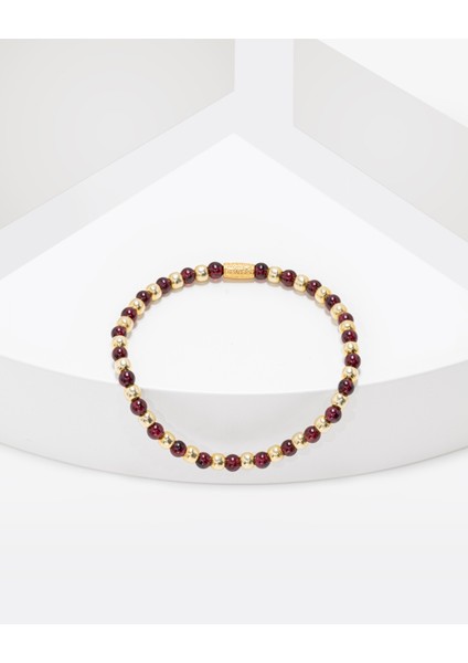 17,4 Karat Garnet Taşlı Gümüş Bileklik