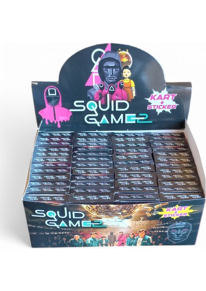 Squid Game 2. Sezon Büyük Paket 48 Kutulu Oyun Kartları Toplam 288 Kart 48 Stickers fiyatları