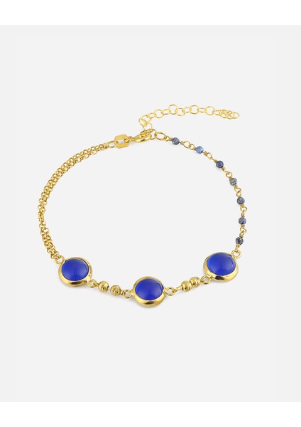 Lapis Taşlı Gümüş Bileklik