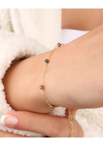 2 Karat Multicolor Safir Taşlı Gümüş Serenity Bileklik modelleri
