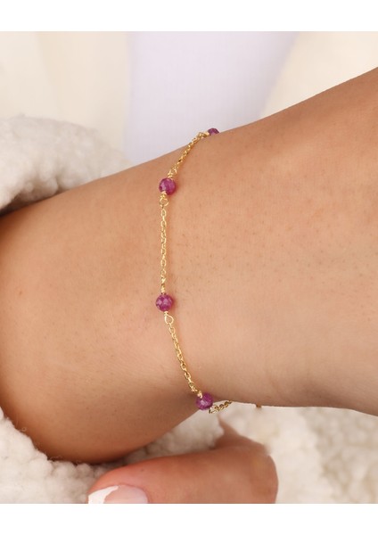 2 Karat Yakut Taşlı Gümüş Serenity Bileklik modelleri