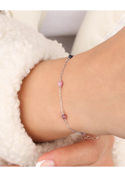 2 Karat Multicolor Safir Taşlı Gümüş Serenity Bileklik
