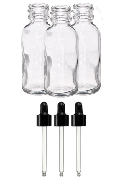 Şefaf Cam Şişe Damlalıklı 30 ml 25 Adet