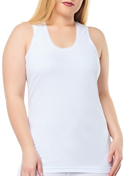 SKD0010 Seher Yıldızı Kadın Penye Kaşkorse Kalın Askılı Atlet 6'lı Eko Paket