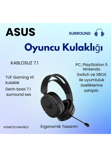 Aktif Gürültü Önleme Gaming Wireless Oyuncu Kulaklığı, 2.4 Ghz