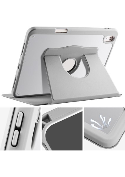 Apple Ipad 11 Inç A16 (11.nesil) 2025 Uyumlu Kalem Bölmeli 360 Dönebilen Kapaklı Kılıf A3355