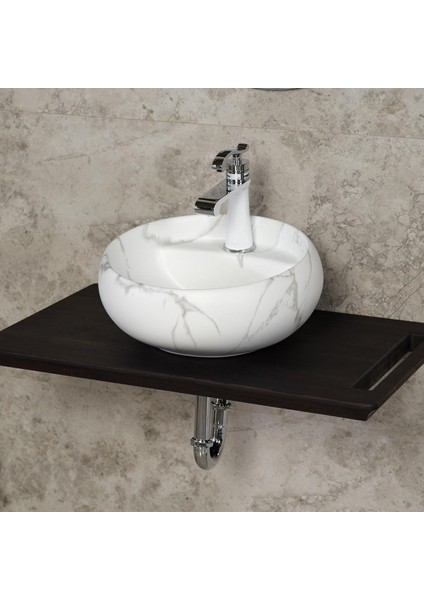 Tezgah Üstü Lavabo (Beyaz Mermer) EH-4660M6