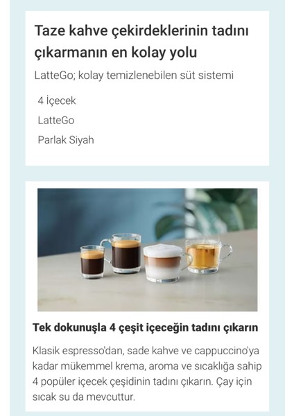 Lattego Seri 15 Bar Pompa Basınçlı Dokunmatik Ekranlı Premium Tam Otomatik Espresso Makinesi, Onerous Lambader Hediye