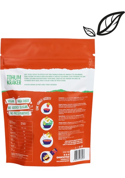 6'lı Soğan ve Sarımsaklı Tohum Kraker 100GR