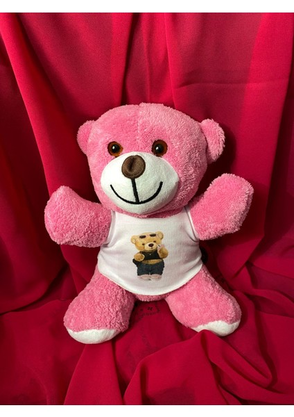 Hediyelik Peluş Pembe Oyuncak Ayı(Resim Baskılı) modelleri