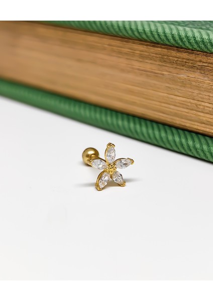 Çiçek Gümüş Tragüs Kıkırdak Küpesi fiyatları