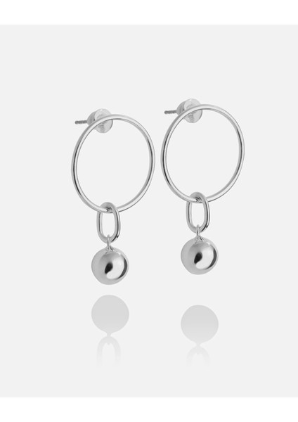 Gümüş Tasarım Toplu Çember Küpe