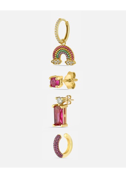 Gümüş Küpe Kombini fiyatları