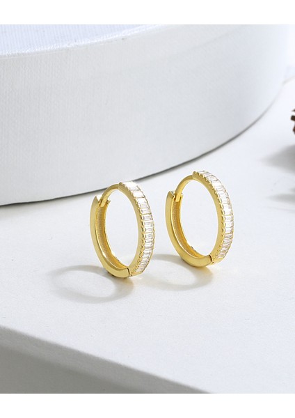 Baget Taşlı Gümüş Küpe modelleri