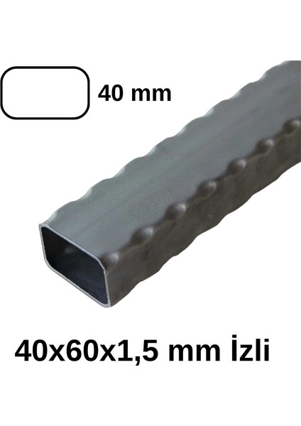 40X60X1.5 mm Izli Ferforje Profil (3 Metre)