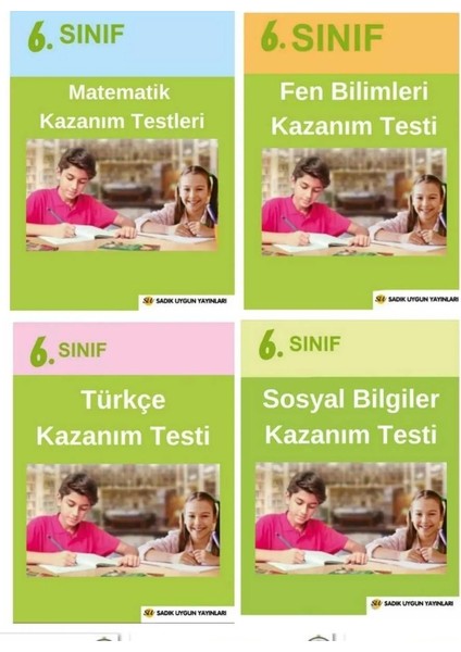 6.sınıf Tüm Dersler Tarama Testleri 4 Kitap