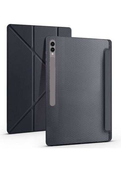 Galaxy Tab S10 Ultra Kılıf Zore Tri Folding Kalem Bölmeli Standlı Kılıf