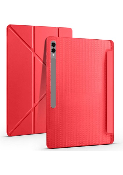 Galaxy Tab S10 Ultra Kılıf Zore Tri Folding Kalem Bölmeli Standlı Kılıf
