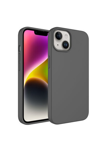 Apple iPhone 14 Plus Kılıf Sıvı Teknolojili Silinebilir Sert Kılıf Ultra Yumuşak Magsafeli Silvessa Premium Silikon Kapak Kapak