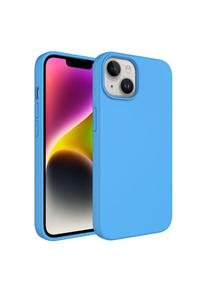 Apple iPhone 14 Plus Kılıf Sıvı Teknolojili Silinebilir Sert Kılıf Ultra Yumuşak Magsafeli Silvessa Premium Silikon Kapak Kapak