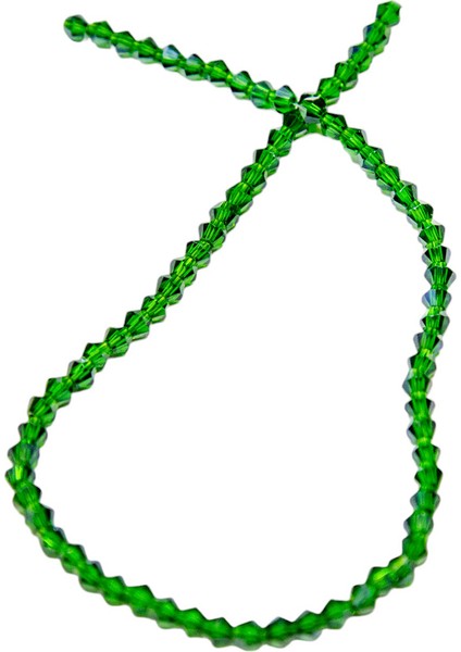 4 mm Haki Yeşili Piramit Kristal Cam Boncuk 1 Dizi - (85 Adet) fiyatları